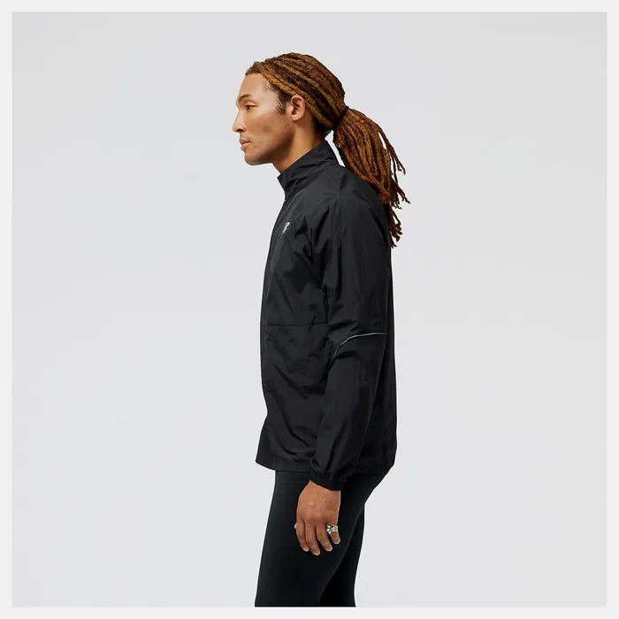 Men Run For Life Impact Run Packable Jacket Black New Balance Jackets and Vests