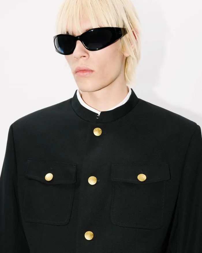 Men School Boy Tailored Jacket Black Kenzo Tailoring