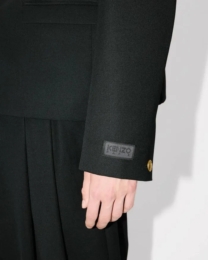 Men School Boy Tailored Jacket Black Kenzo Tailoring