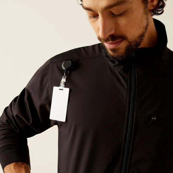 Men Scrubs Ariat Conrad Utility Scrub Jacket Black