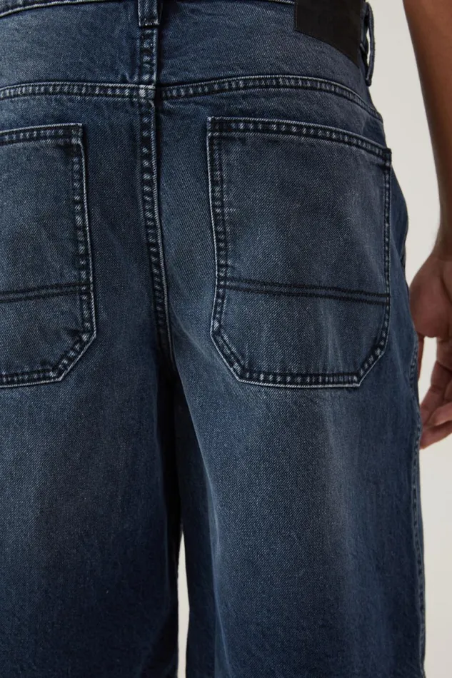 Men Shorts Cotton On Baggy Denim Short Focus Wash