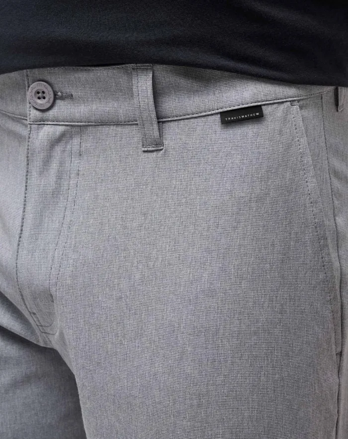 Men Shorts TravisMathew BECK SHORT 95IN Light Grey Men Shorts TravisMathew BECK SHORT 95IN Light Grey