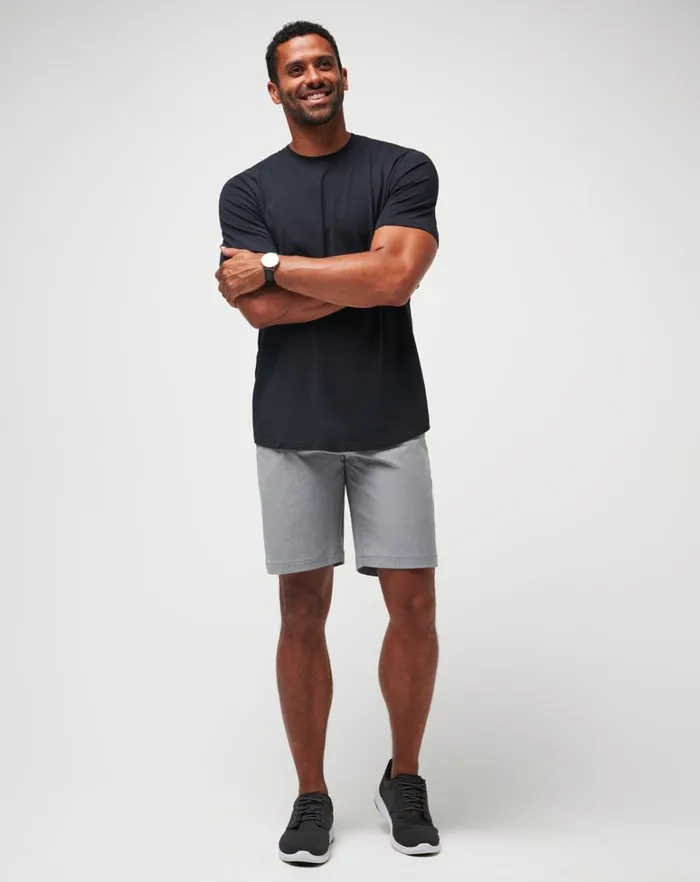Men Shorts TravisMathew BECK SHORT 95IN Light Grey Men Shorts TravisMathew BECK SHORT 95IN Light Grey