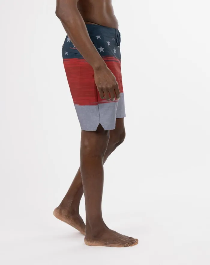 Men Shorts TravisMathew STARBOARD SHORES BOARDSHORT Heather Blue Nights
