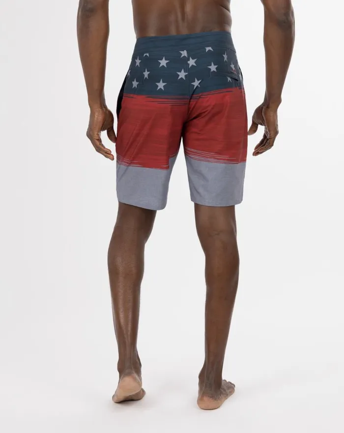 Men Shorts TravisMathew STARBOARD SHORES BOARDSHORT Heather Blue Nights