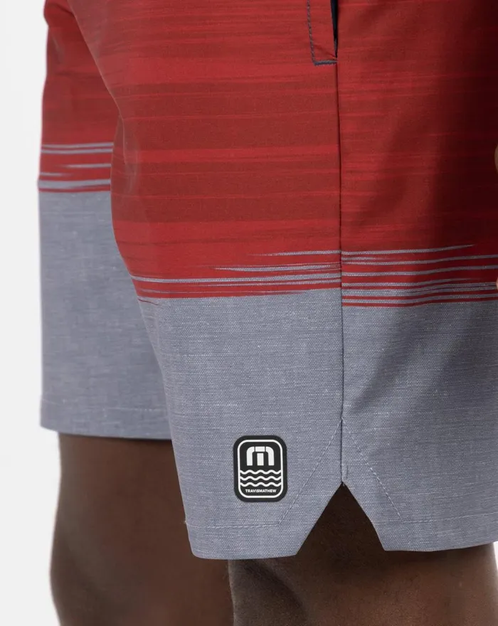 Men Shorts TravisMathew STARBOARD SHORES BOARDSHORT Heather Blue Nights