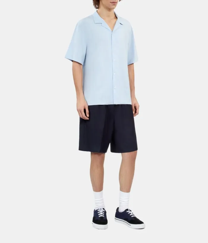 Men Sky Blue Shortsleeved Shirt THE KOOPLES Shirts