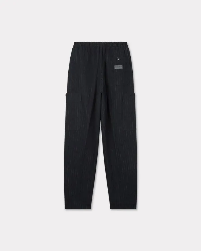 Men Striped Cargo Jogging Pants Black Kenzo Pants And Shorts
