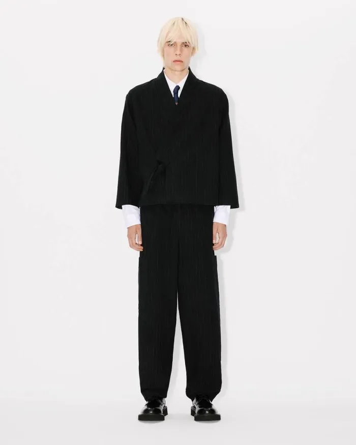 Men Striped Cargo Jogging Pants Black Kenzo Pants And Shorts