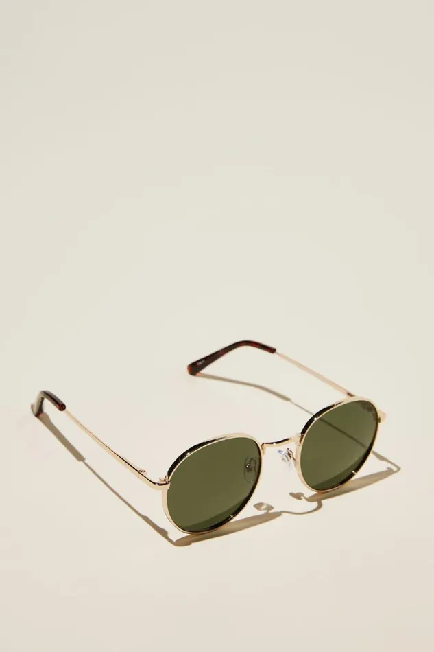Men Sunglasses Cotton On Bellbrae Polarized Sunglasses Goldtortgreen
