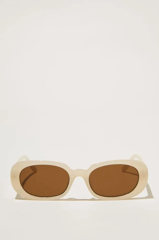 Men Sunglasses Cotton On Fluid Sunglasses Sandbrown