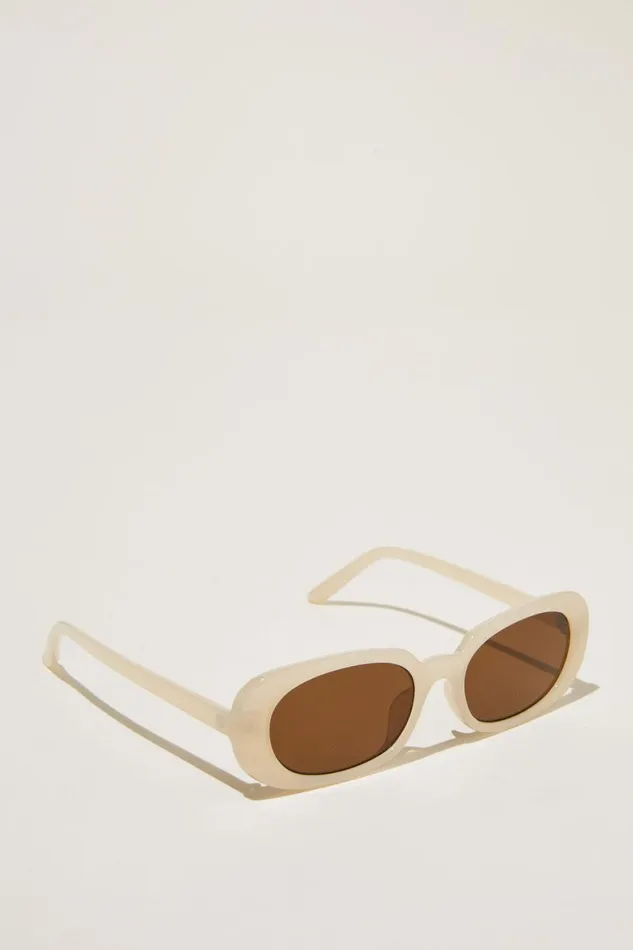 Men Sunglasses Cotton On Fluid Sunglasses Sandbrown