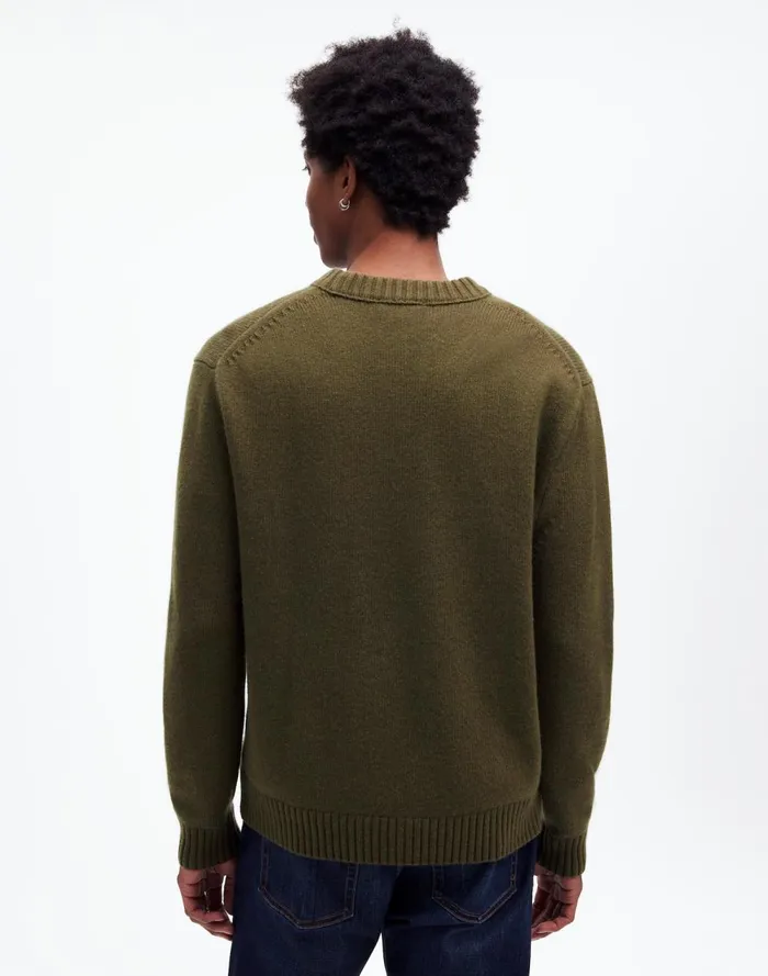 Men Sweaters Madewell Crewneck Sweater In SoftWool Foliage Green