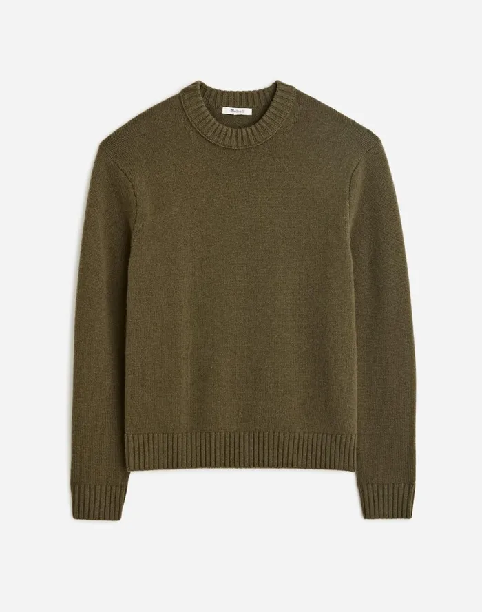 Men Sweaters Madewell Crewneck Sweater In SoftWool Foliage Green