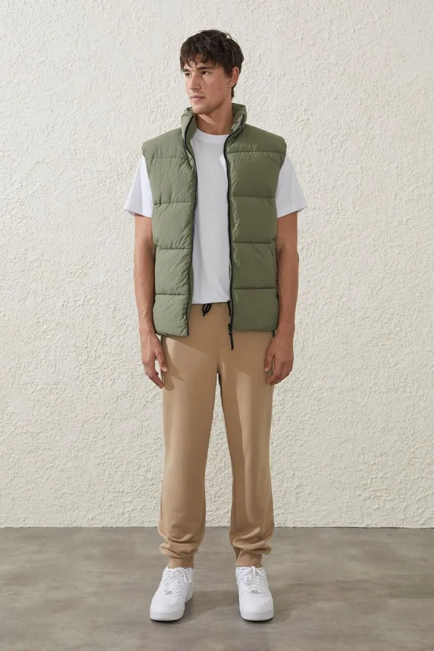 Men Sweats and Hoodies Cotton On Active Track Pant Gravel