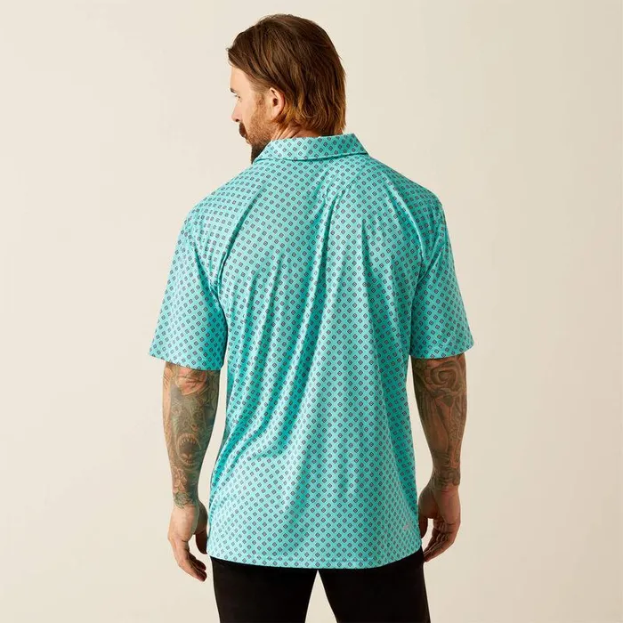 Men TShirts and Polos Ariat All Over Print Polo Aruba Blue Men TShirts and Polos Ariat All Over Print Polo Aruba Blue
