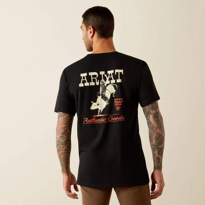 Men TShirts and Polos Ariat Ariat Bull TShirt Black