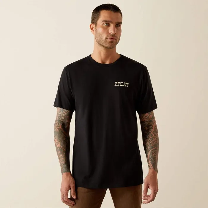 Men TShirts and Polos Ariat Ariat Bull TShirt Black