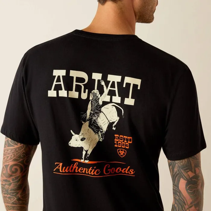 Men TShirts and Polos Ariat Ariat Bull TShirt Black