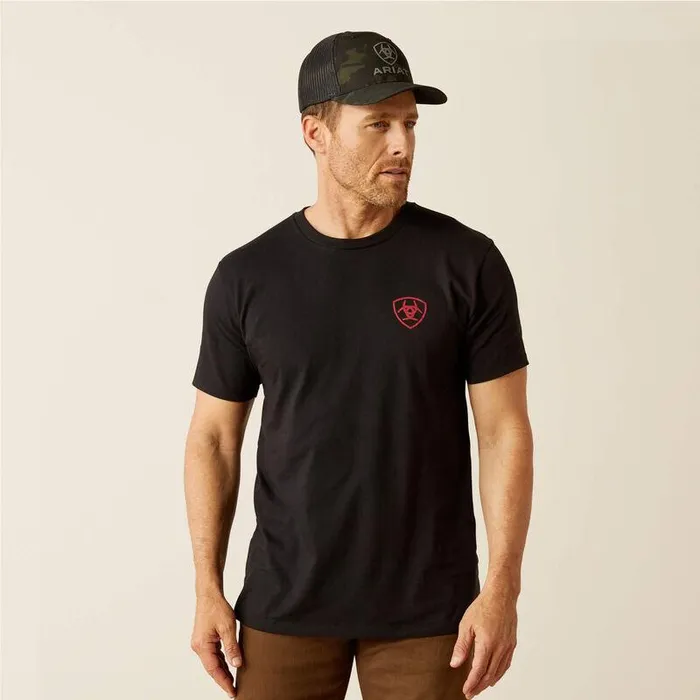 Men TShirts and Polos Ariat Ariat Farm Raised TShirt Black Men TShirts and Polos Ariat Ariat Farm Raised TShirt Black
