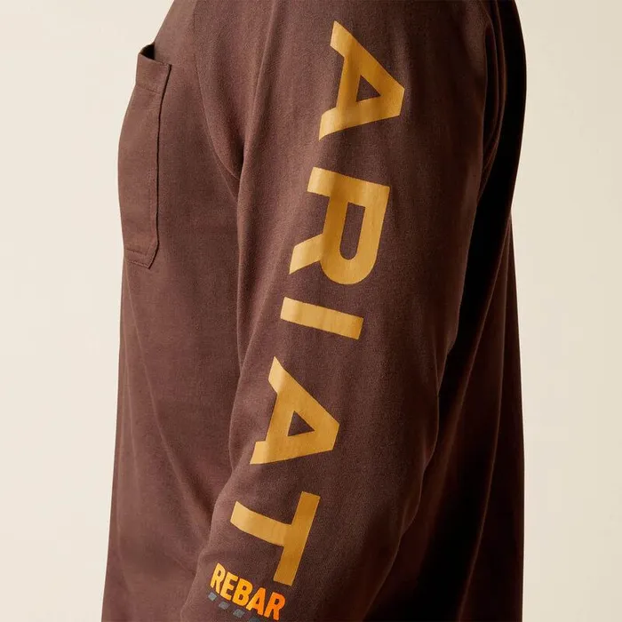 Men TShirts and Polos Ariat Rebar Cotton Strong Graphic TShirt Coffee Beangolden Brown Men TShirts and Polos Ariat Rebar Cotton Strong Graphic TShirt Coffee Beangolden Brown