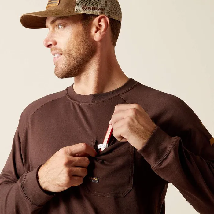 Men TShirts and Polos Ariat Rebar Cotton Strong Graphic TShirt Coffee Beangolden Brown Men TShirts and Polos Ariat Rebar Cotton Strong Graphic TShirt Coffee Beangolden Brown