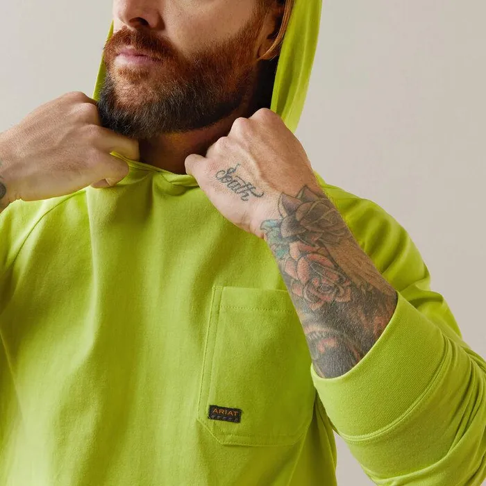 Men TShirts and Polos Ariat Rebar Cotton Strong Hooded TShirt Bright Yellow Men TShirts and Polos Ariat Rebar Cotton Strong Hooded TShirt Bright Yellow