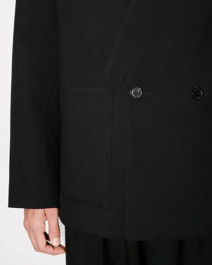 Men Tailored Kimono Jacket In Virgin Wool Black Kenzo Tailoring