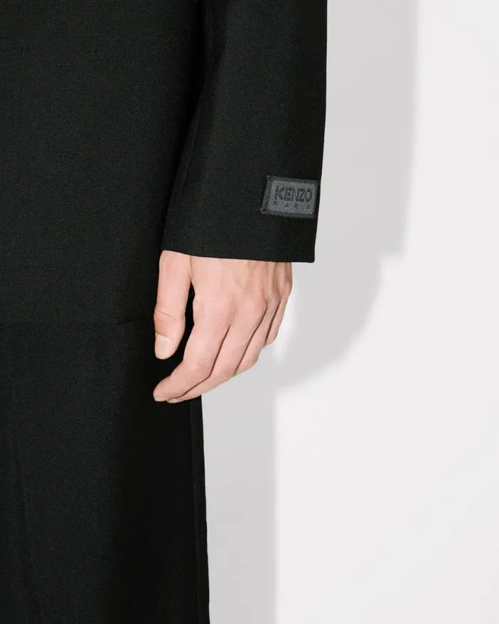 Men Tailored Kimono Jacket In Virgin Wool Black Kenzo Tailoring