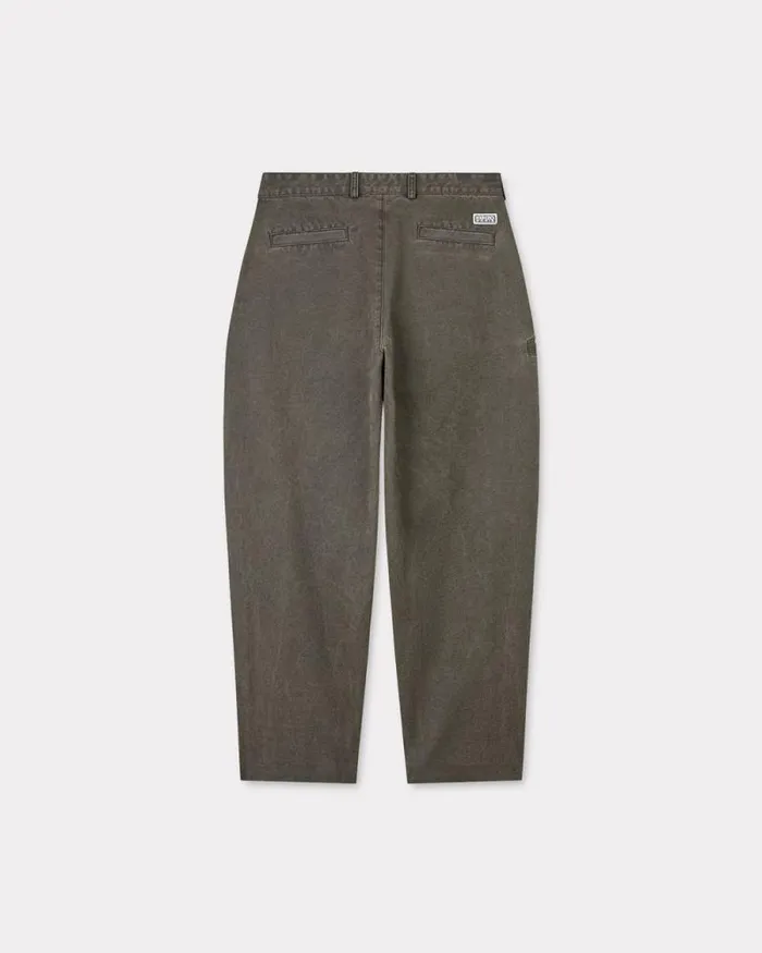Men Tapered Workwear Pants Taupe Kenzo Pants And Shorts