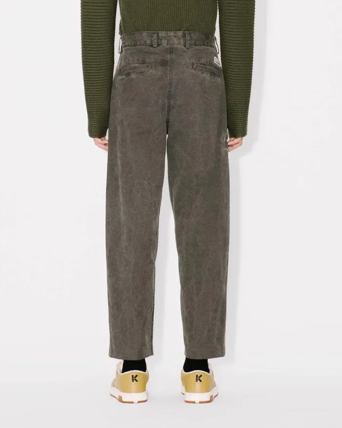 Men Tapered Workwear Pants Taupe Kenzo Pants And Shorts