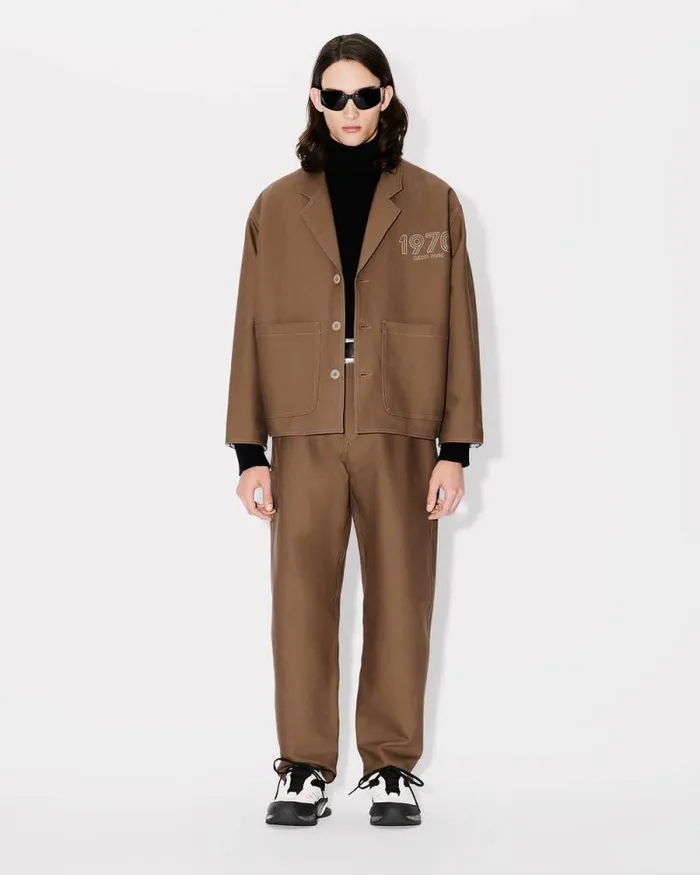 Men Tapered Workwear Straight Pants Tabac Kenzo Pants And Shorts