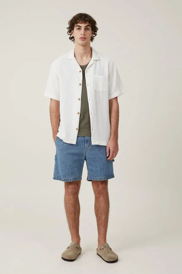 Men Tees and Tanks Cotton On Loose Fit Rib Tank Military