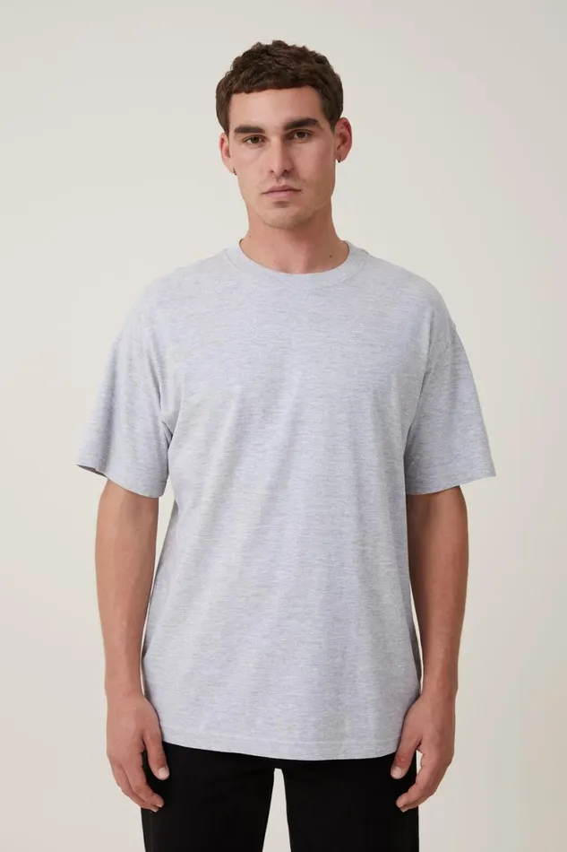 Men Tees and Tanks Cotton On Organic Loose Fit TShirt Light Grey Marle