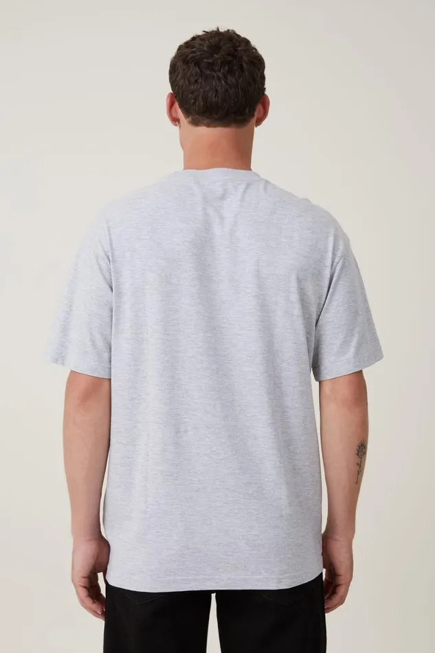 Men Tees and Tanks Cotton On Organic Loose Fit TShirt Light Grey Marle