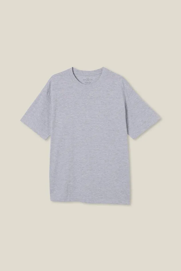 Men Tees and Tanks Cotton On Organic Loose Fit TShirt Light Grey Marle