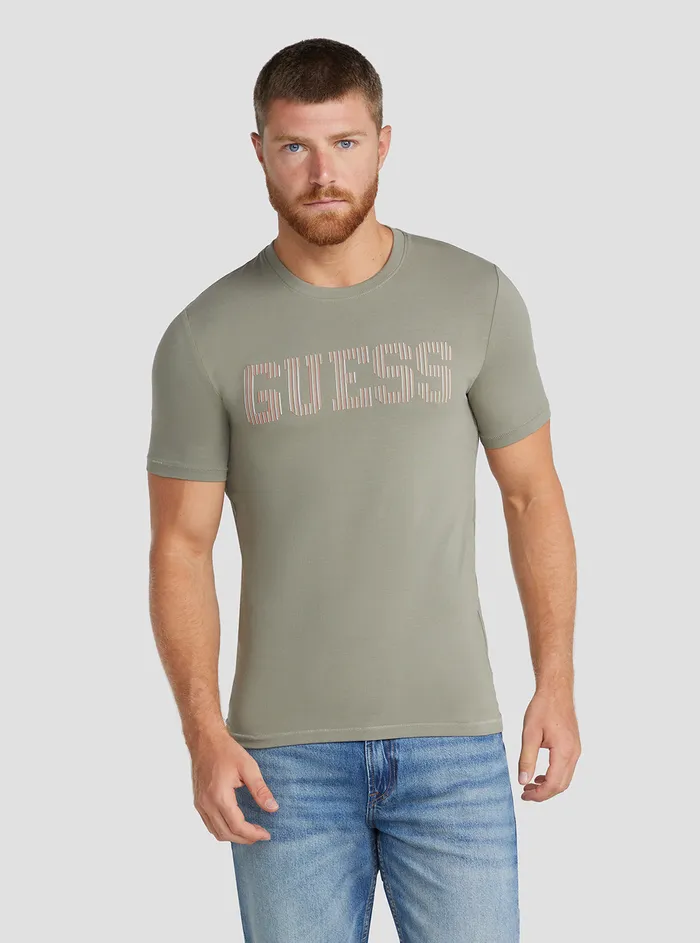 Men Tees and Tanks GUESS Eco Green Ermak Logo Tshirt