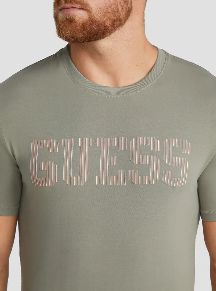 Men Tees and Tanks GUESS Eco Green Ermak Logo Tshirt
