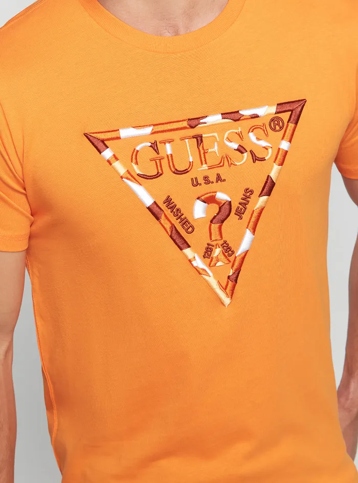 Men Tees and Tanks GUESS Eco Orange Gad Logo Tshirt Men Tees and Tanks GUESS Eco Orange Gad Logo Tshirt
