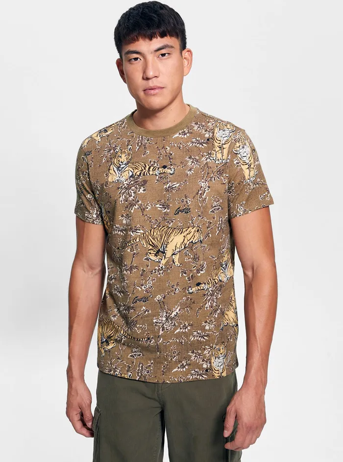 Men Tees and Tanks GUESS Tiger Jungle Print Tshirt