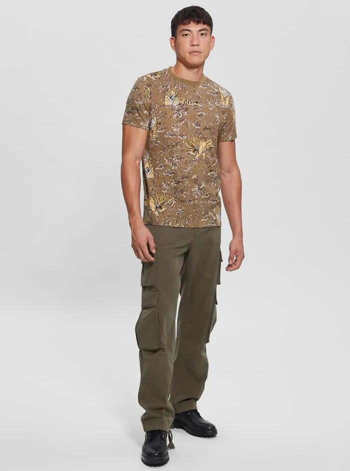 Men Tees and Tanks GUESS Tiger Jungle Print Tshirt Men Tees and Tanks GUESS Tiger Jungle Print Tshirt