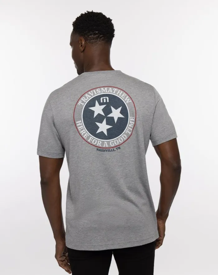 Men Tees TravisMathew BBQ MASTER 20 TEE Heather Grey