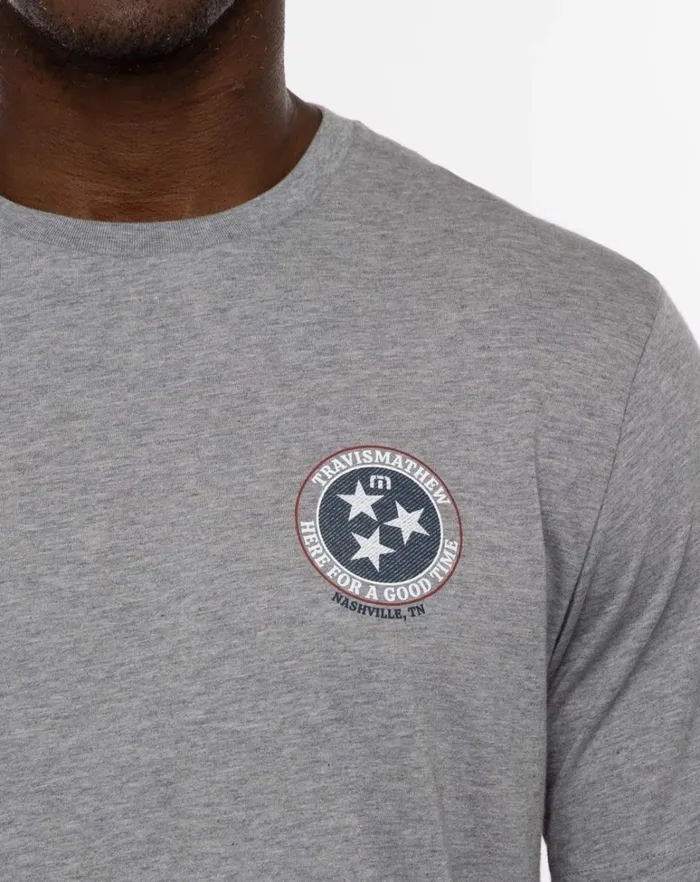 Men Tees TravisMathew BBQ MASTER 20 TEE Heather Grey