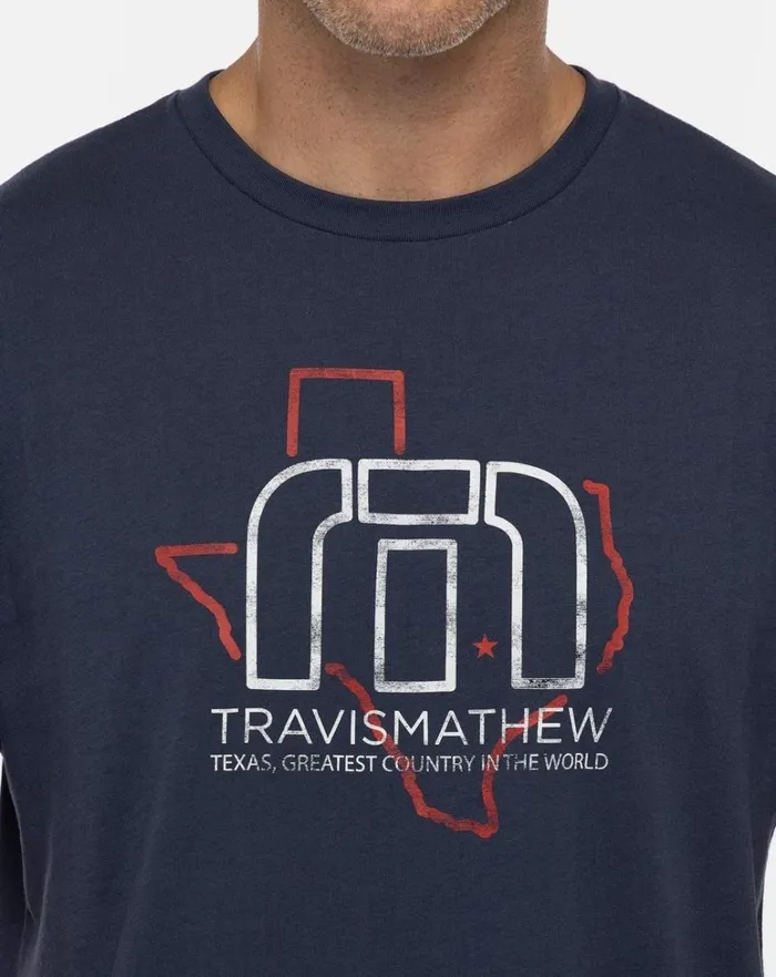 Men Tees TravisMathew BUCKING BULL 20 TEE Blue Nights