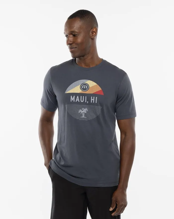 Men Tees TravisMathew CHEVRON TEE Blue Nights