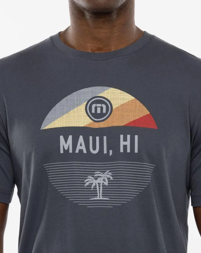 Men Tees TravisMathew CHEVRON TEE Blue Nights