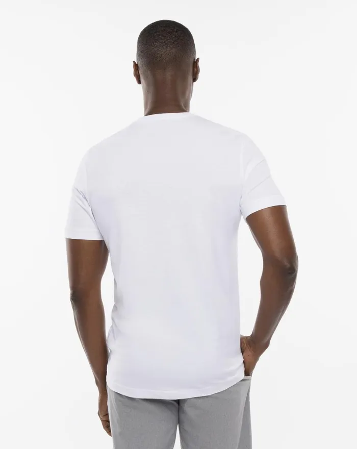 Men Tees TravisMathew DESERT MAN TEE White Men Tees TravisMathew DESERT MAN TEE White