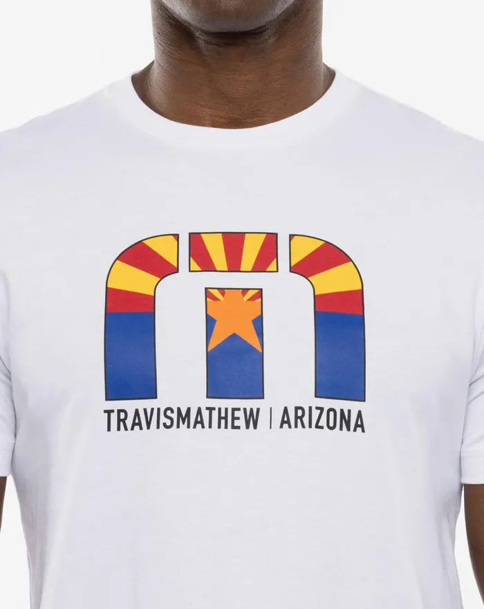 Men Tees TravisMathew DESERT MAN TEE White Men Tees TravisMathew DESERT MAN TEE White