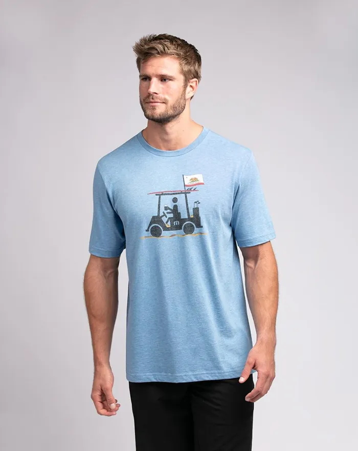 Men Tees TravisMathew EUREKA TEE Heather Blue