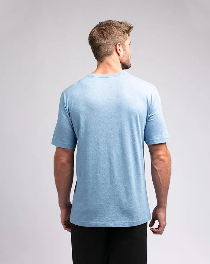 Men Tees TravisMathew EUREKA TEE Heather Blue Men Tees TravisMathew EUREKA TEE Heather Blue